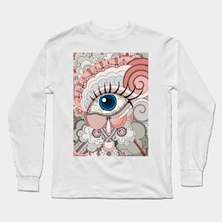 Eye Spy Pink Grey Long Sleeve T-Shirt